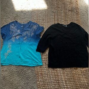 2 BRAND NEW WOMENS SHIRTS YOU CAN HAVE BOTH FOR $10 SIZE 3X BOTH